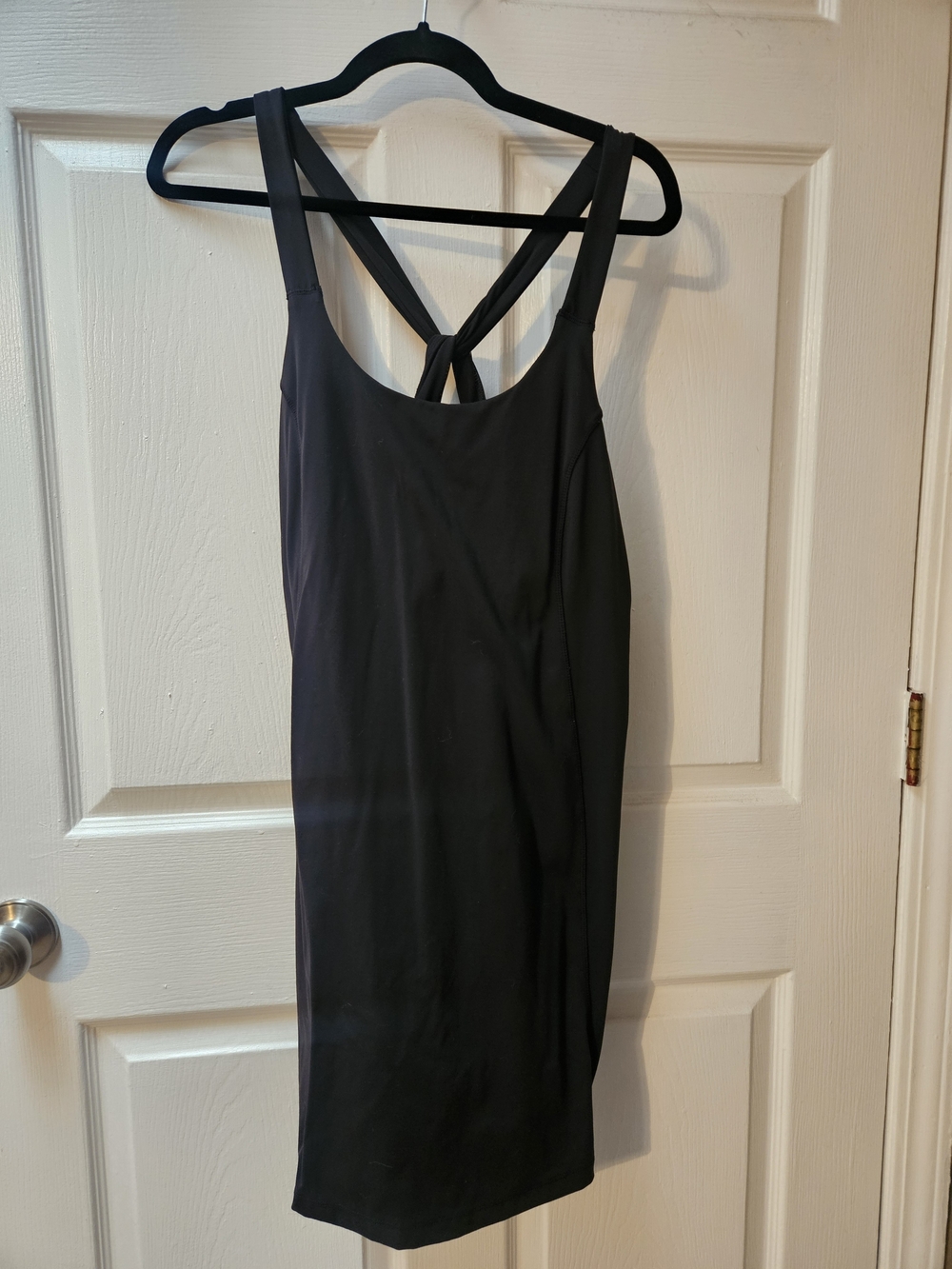 Avia Black Sleeveless Cross-Back Mini Dress